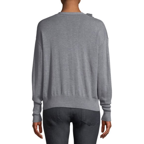 Cinq A Sept Tous Les Jours Gaetana Silk Cashmere Ruffle Trim Cardigan Sweater - Picture 8 of 13